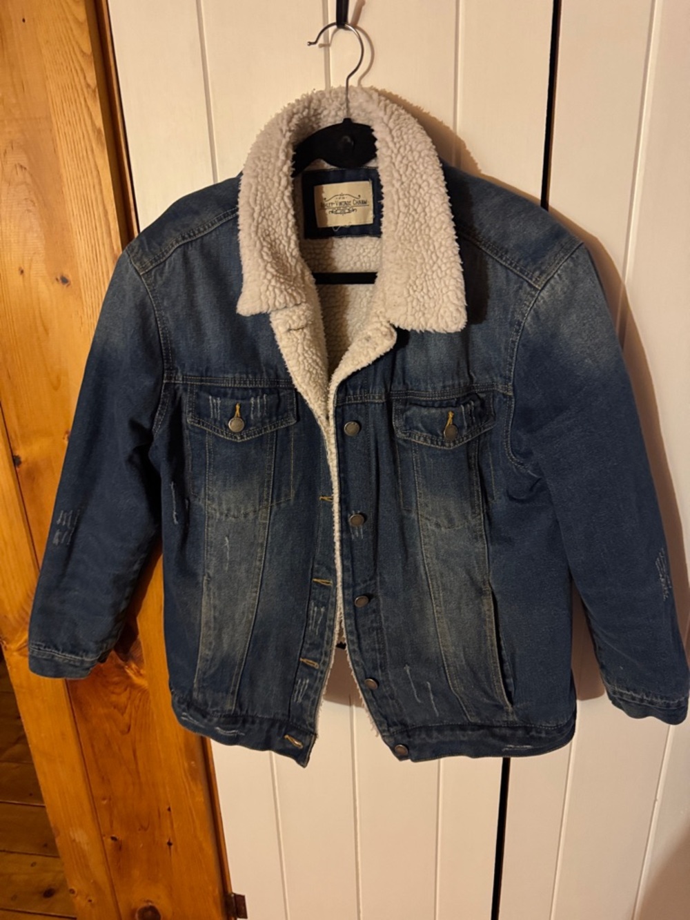 Denim Sherpa-Lined Jacket - Blue